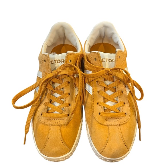 Tretorn Camden 3 Suede Yellow/Gold Sneakers size 8 - Picture 2 of 6